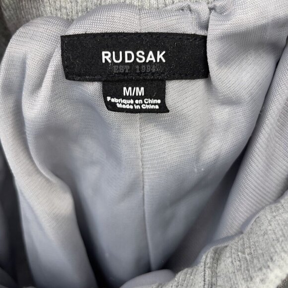 RUDSAK Knitted Camo Shiny Designer Boxing Athletic High-Waist Gray Gold Shorts M - Picture 10 of 14